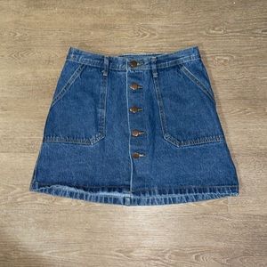Button Up Jean Skirt